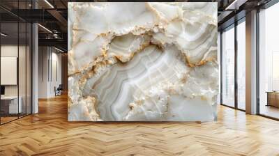 Marble with matching natural patterns in white beige and grey for architecture and interior design purposes with space for text Wall mural