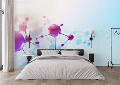 Medical molecules in abstract background Wall mural