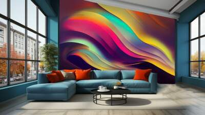 Paint Movement. Color Dream series. Composition of gradients and spectral hues for subject of imagination, creativity and art painting Wall mural