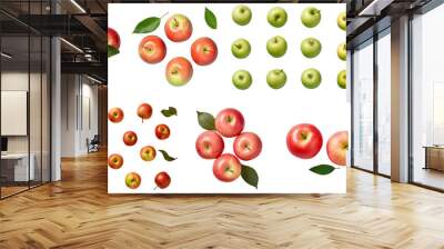 Png Set transparent background Champion apple Top view Wall mural