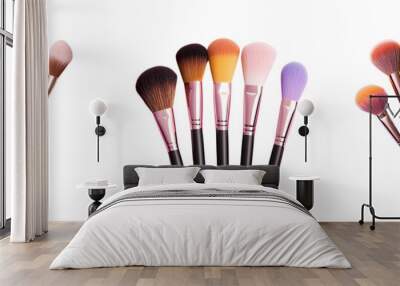 Png Set transparent background with makeup brushes Wall mural