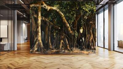 Roots of the Banyan tree Wall mural