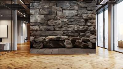 Studio backdrop with a stone background for portrait photography Wall mural