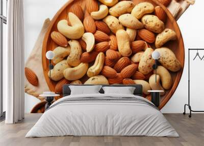 Tasty Brazil nuts a nutritious treat on a transparent background Wall mural