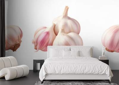 transparent background with garlic Wall mural