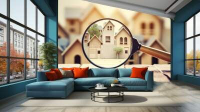 Utilizing magnification tool and buildings made of wood Hunting for houses notion Evaluation of residence Assessment of property worth Selection of site for building Seeking out accommodati Wall mural