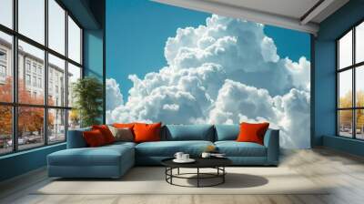 White clouds set against a blue sky for design purposes Wall mural