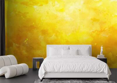 Yellow abstract art with a dirty appearance Background with abstract art featuring bright textures and yellow stains Modern art in a trendy tie dye pattern with a watercolor effect Wall mural