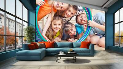 Five cheerful kids Wall mural