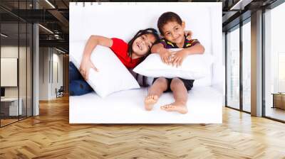 Two cheerful African-American children Wall mural