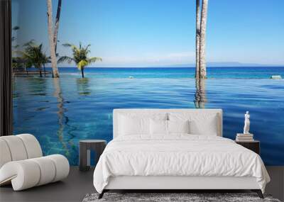 Infinity pool in Bali, Indonesia Wall mural