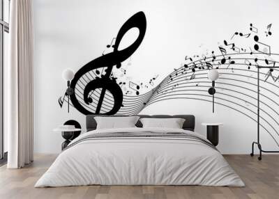 Musical abstract background Wall mural