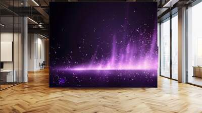 Purple gradient background grainy glowing purple light on dark background noise texture effect banner header design. Created using generative AI. Wall mural