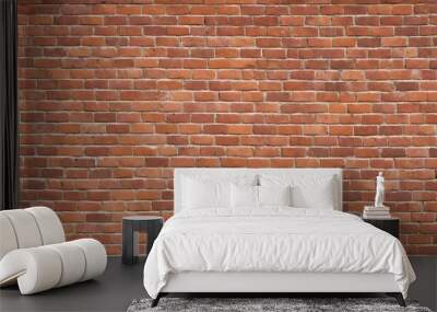 Red brick background pattern. Brickwork. Background of red bricks. Wall mural