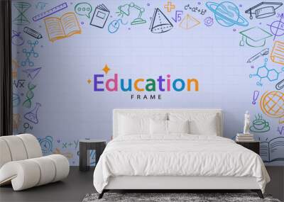 Adobe Illustrator Artwork, education concept Wall mural