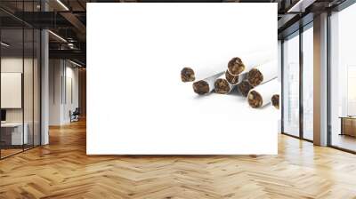 A Pile of Cigarettes isolated on a white background Wall mural