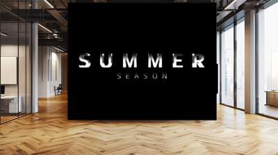 Cinematic Summer season title Video Template. Animation text of dynamic zoom camera advertisement.Version Movie with banner and motion graphic on black background.summer holiday screen illustration Wall mural