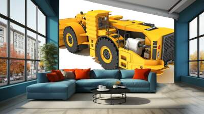 Underground Articulated Mining Truck 3D rendering on white background Wall mural