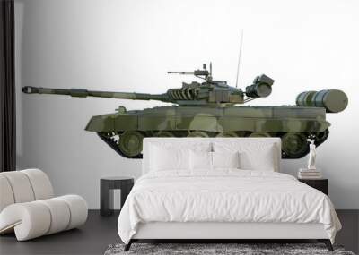 Russian military tank T-90. isolate on white background. 3d rendering Wall mural