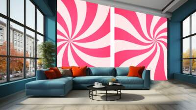 Set of sweet candy abstract backgrounds Wall mural