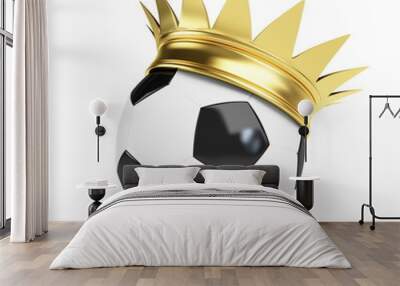 soccer ball crown Wall mural