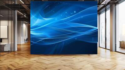 blue wallpaper shimmering elegant light, aspect raito 3:1 Wall mural