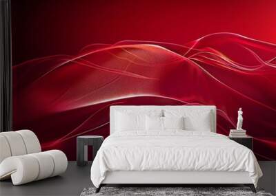 wallpaper shimmering  red color , aspec ratio 3:1 for banner, poster, social media Wall mural