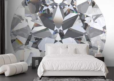 3D illustration oval diamond stone Wall mural