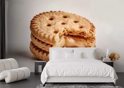 Cookie isolated on white background Wall mural