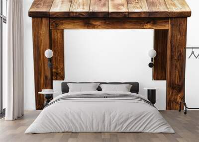 Wooden table, cut out Wall mural