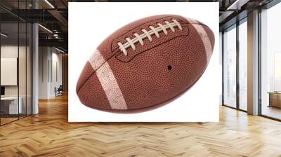 American Football ball on white background isolated on white 3D illustration Wall mural