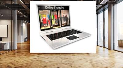 3d online shopping concept Wall mural