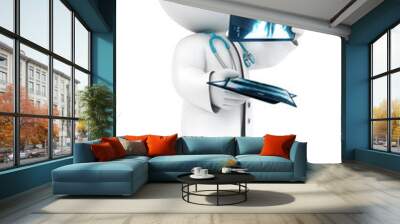 3d white people radiologist Wall mural