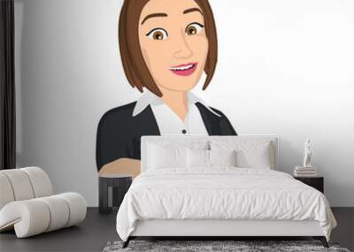 business woman with arms crossed Wall mural