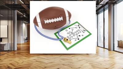 A football and a whistle - 3d render illustration Wall mural