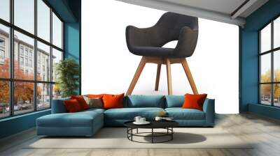 Modern gray chair. 3d render Wall mural