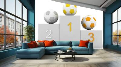 Football and soccer business, 3d rendering Wall mural