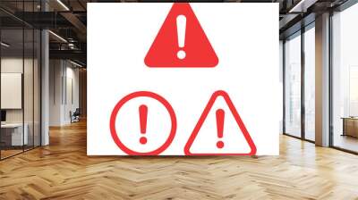 Attention please badge or banner. Danger sign design. Caution error icon Wall mural