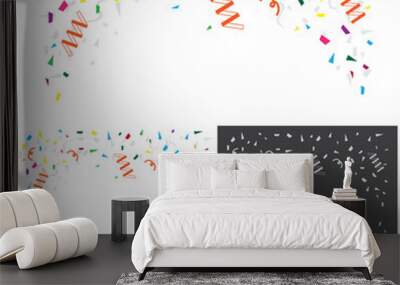 Gold confetti celebration. Celebrate gold vector background Wall mural