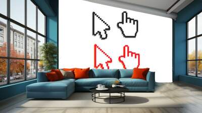 Hand click cursor or pointer icon. Mouse computer cursor Wall mural