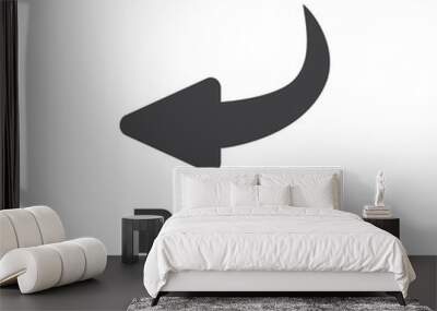 reverse icon vector. Flip over or turn arrow. Reverse sign Wall mural