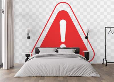 Warning icon. The attention icon. Danger symbol. Alert icon Wall mural