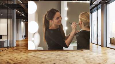 Make-up artist work in her studio Wall mural