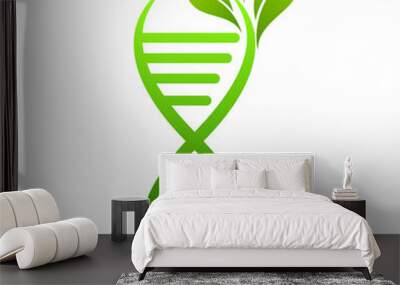 DNA strand symbol. Isolated on white background Wall mural