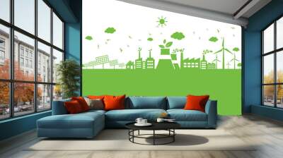 green ecology city environmentally friendly Wall mural