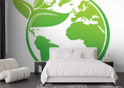 World environmental ,saving logo and ecology friendly concept  Vector illustration Wall mural