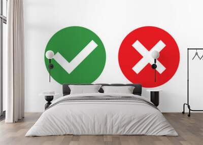 Yes or no vector sign Wall mural