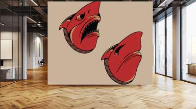 monster art vector illustration suitable for branding needs and so on Wall mural