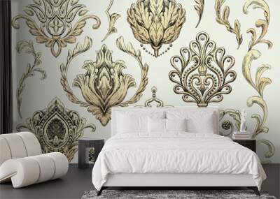 Set of Decorative Ornamental Drawing Wall mural