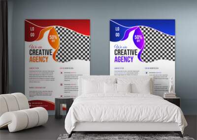 Corporate Business Flyer Design Template  Wall mural